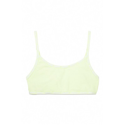 Sujetador top algodón copas extraíbles amarillo
