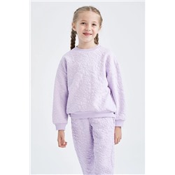 Defacto Kız Çocuk Bisiklet Yaka Sweatshirt TYC00533948949