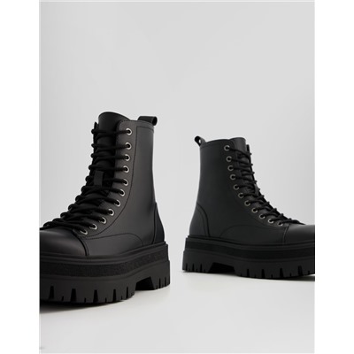 Men's track sole lace-up ankle boots