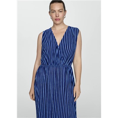 Vestido estampado rayas lazo