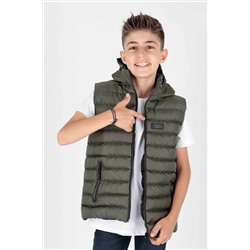 AHENGİM Erkek Çocuk Yelek Erkek Çocuk Kapüşonlu Şişme Yelek Ak215051 1-2-10000982
