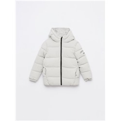 QUILTED JACKET WITH SLOGAN