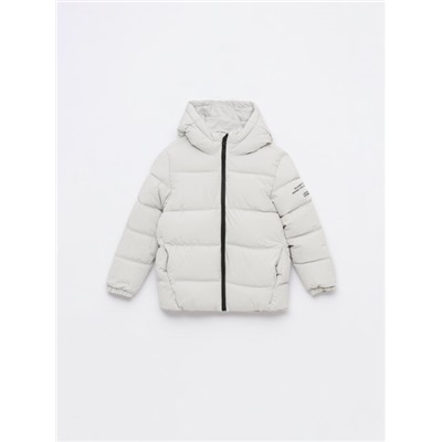 QUILTED JACKET WITH SLOGAN
