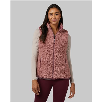 WOMEN'S REVERSIBLE SHERPA-LINED VEST