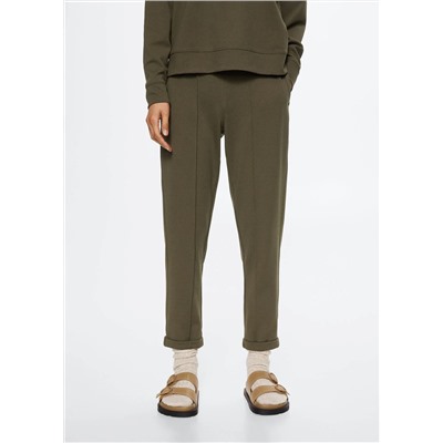 Pantalón jogger costuras -  Mujer | MANGO OUTLET Melilla