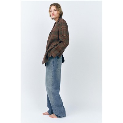 ZW COLLECTION CHECK WOOL BLEND BLAZER