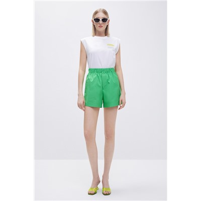 Short de tiro alto Verde