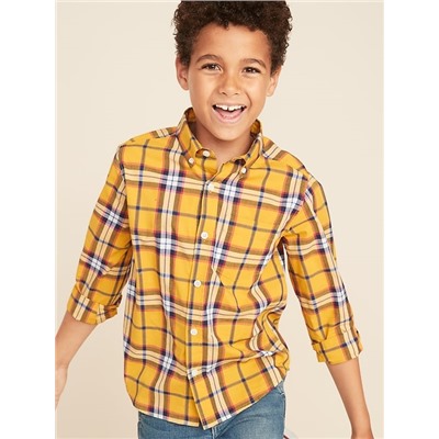 Patterned Built-In Flex Classic Shirt for Boys