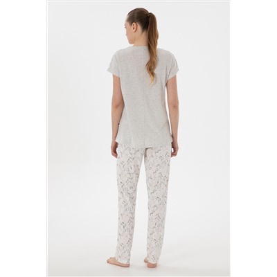 Kadın Ekru Pijama Takımı