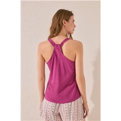 Camiseta tirantes algodón morado