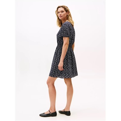 Floral-Print Georgette Dress