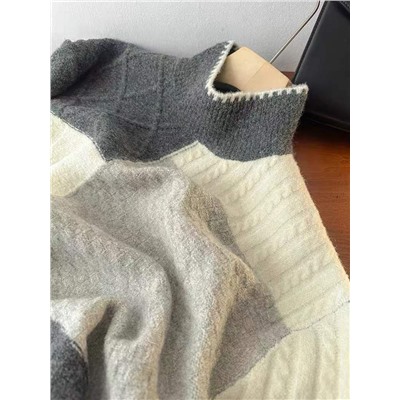 Женский свитер из смесовой шерсти в стиле колорблок  Primar*k