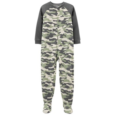 1-Piece Animals Fleece Footie PJs