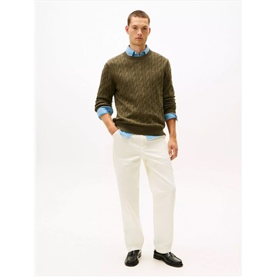 Cable Knit Crewneck Sweater