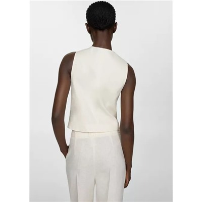 Chaleco traje lino