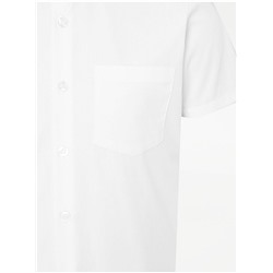 Senior Boys White Short Sleeve Slim Fit School Shirts 2 Pack