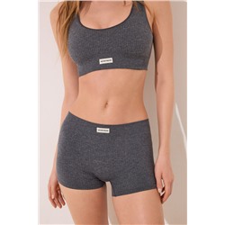 Culotte canalé seamless gris