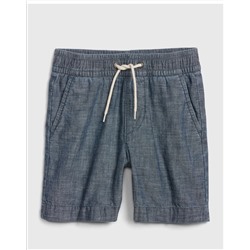 Toddler Chambray Pull-On Shorts