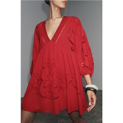 ZW COLLECTION EMBROIDERED SHORT DRESS