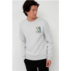Sudadera Mickey Disney Gris claro jaspeado