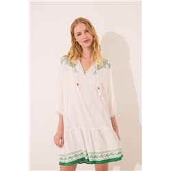 Camisola midi viscosa marfil