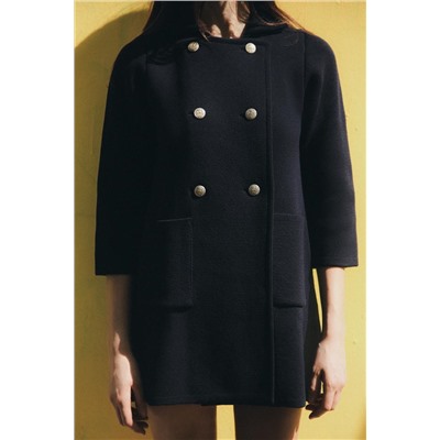 CROSSOVER KNIT COAT