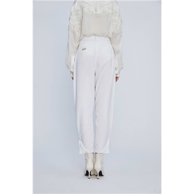 Pantalón recto Blanco