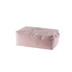 Çiçek Desen Baskılı Hurç - Pudra - 74x46x46 cm