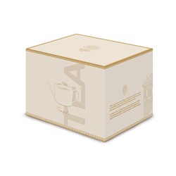 Чайник заварочный, 1,2 л, фарфор N, белый, с золотистым орнаментом, Golden, 63266