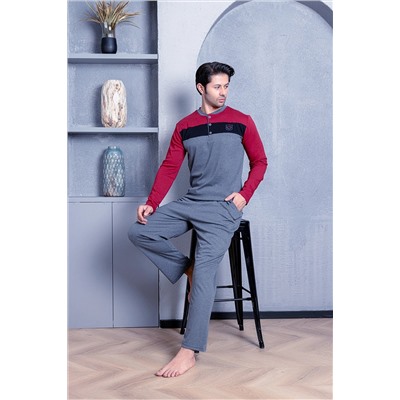 AHENGİM Man Erkek Pijama Takımı Interlok Öön Orta Parçalı Pamuklu Mevsimlik M70052267 1-2-10001210