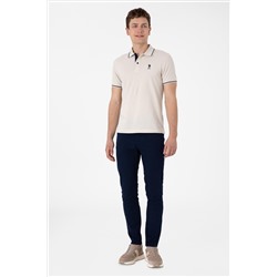 Erkek Slim Fit Polo Yaka Taş Basic Tişört