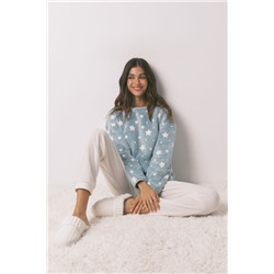Pijama largo polar mousse estrellas
