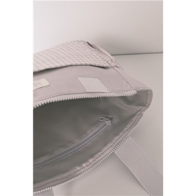 Neceser mediano "maternity" cuadros vichy gris