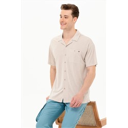 Erkek Taş Comfort Polo Yaka Tişört