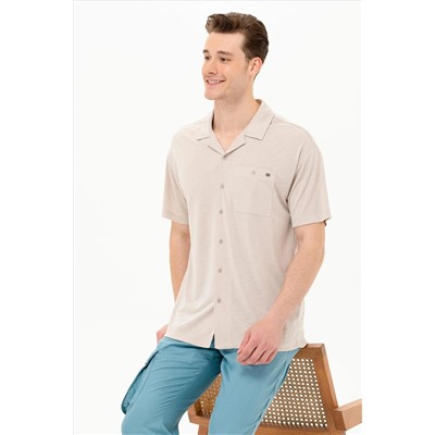 Erkek Taş Comfort Polo Yaka Tişört