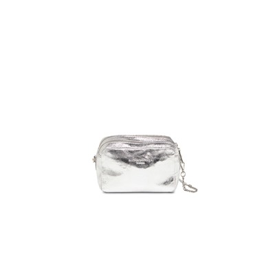 Bandolera de piel Elyn Plateado