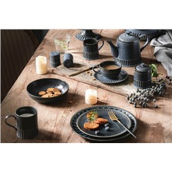 Кружка, 400 мл, фарфор P, черно-синяя, в крапинку, Black Kitchen, 62760