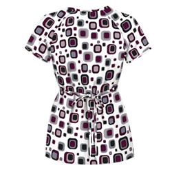 UA Funky Geo Wine Mock Wrap Top