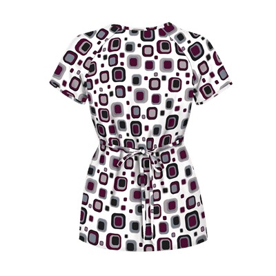 UA Funky Geo Wine Mock Wrap Top