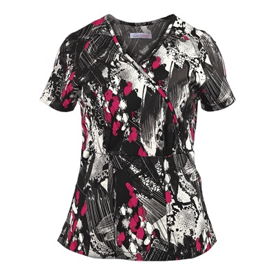 koi Stretch Scrubs Painted Skin Print Top