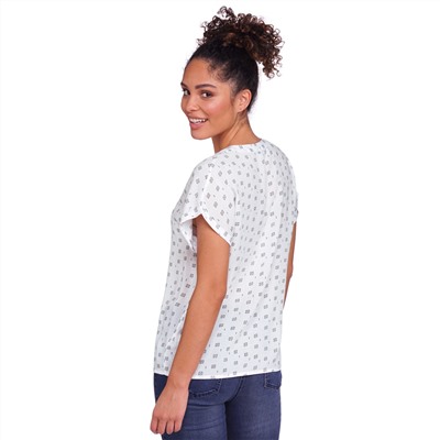 Damen Bluse mit Allover-Print