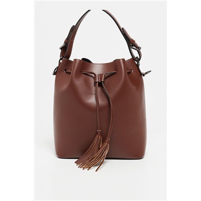 Bolso saco de piel Jila Marrón