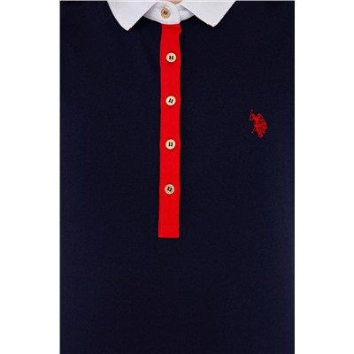 Kadın Lacivert Basic Polo Yaka Tişört