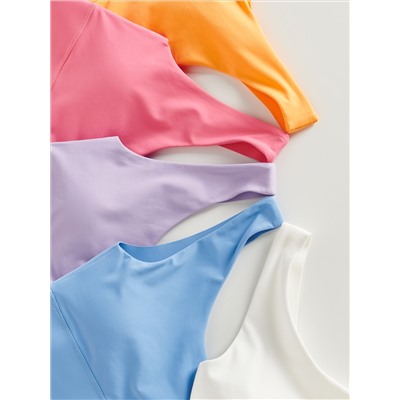 Einarmiges Top mit Blumenmuster