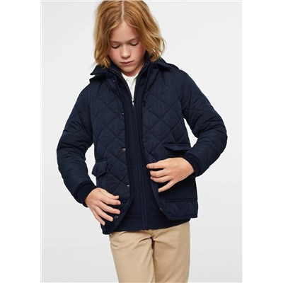 Anorak acolchado rombos -  Niño | MANGO OUTLET España