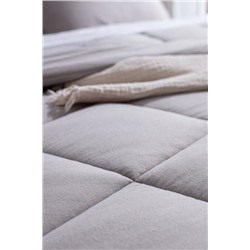 Bobigny Tek Kişilik Pamuklu SuperSoft Comforter Set - Açık Gri