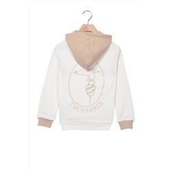 Sudadera con capucha Urme Blanco y beige
