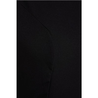Siyah A-Line Dokuma Cep Detaylı Elbise TBBSS22EL1598