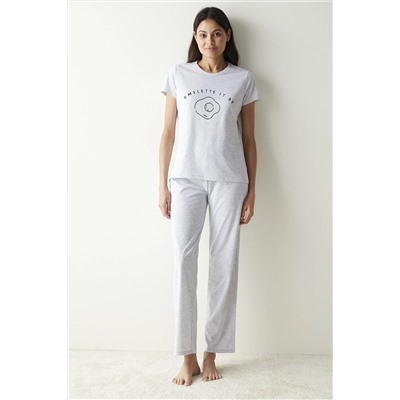 Penti Base Omelette Pantolon Pijama Takımı PN5JPHO123SK-AGJ