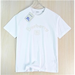 Мужская  хлопковая футболка с вышитыми буквами Burberr*y